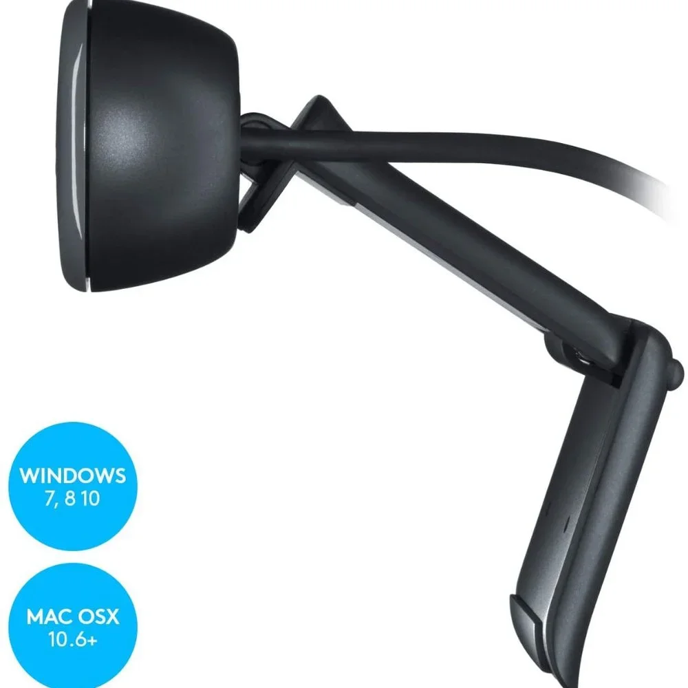 Logitech C270 HD Webcam HD 720p Widescreen HD Video Calling Noise-Reducing Mic -